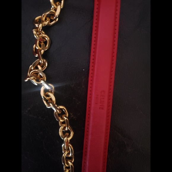 Celine Medium C bag in Red Shiny Calfskin - Picture 6 of 6
